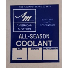 COOLANT DECAL