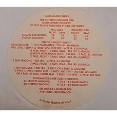 TIRE INFLATION DECAL