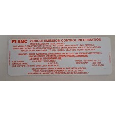 V8 EMISSION DECAL V8 EMISSION DECAL