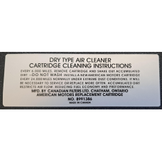AIR CLEANER DECAL