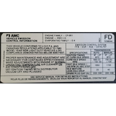 6 CYL EMISSION DECAL