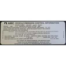 6 CYL EMISSION DECAL