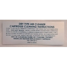 AIR CLEANER DECAL